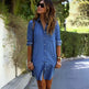 Mila - Casual Mini Denim jeans Dress - EX-STOCK CANADA