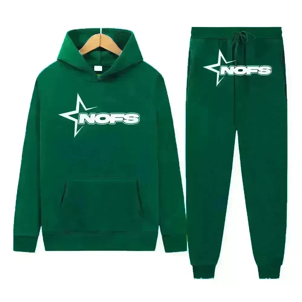 2 pcs Gothic Punk Rock Streetwear Hoodie Outfit set Unisex - EX-STOCK CANADA