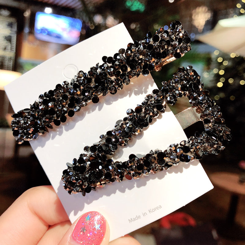 Elegant Rhinestone Flower Bling Hair Clip