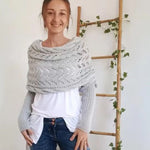 Autumn And Winter Warm Knitted Shawl Women's Hollowed-out Double Sleeve Shawl Collar Fashion Natural For Home And Party EX-STOCK Canada 
