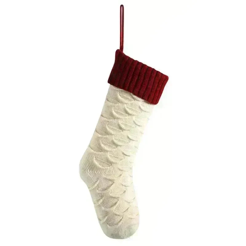 Christmas Gift Bag Decorative Socks Knitted Hanging Decoration - EX-STOCK CANADA