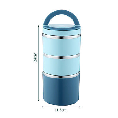 Commuters Students With Lid Portable Stainless Steel Insulation Lunch Box EX-STOCK