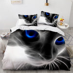 White Cute Cat Bedding Set Girl Ladies Bedroom Comfort Duvet Cover EX-STOCK Canada 