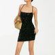French Sequined Suspender Short Dress Summer Tight Slim Beauty Backless Hip-hugging Women Mini Dress - EX-STOCK CANADA