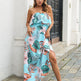 Women's Spring And Summer Casual Tube Top Floral maxi Dress beach travel resort dress - EX-STOCK CANADA