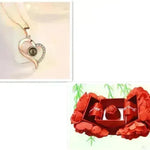 Hot Valentine's Day Gifts Metal Rose Jewelry Gift Box Necklace For Wedding Girlfriend Necklace Gifts - EX-STOCK CANADA