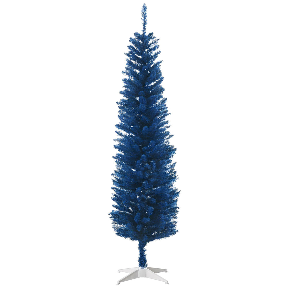 6ft Pencil Christmas Trees, Skinny Artificial Christmas Tree For Xmas Holiday Decor, Deep Blue EX-STOCK Canada 