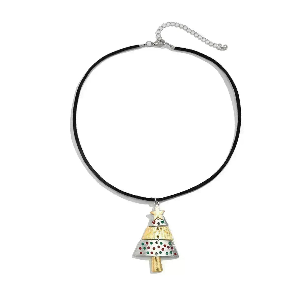 Christmas Tree Necklace And Earrings Fashion Pendant Necklace Suit - EX-STOCK CANADA