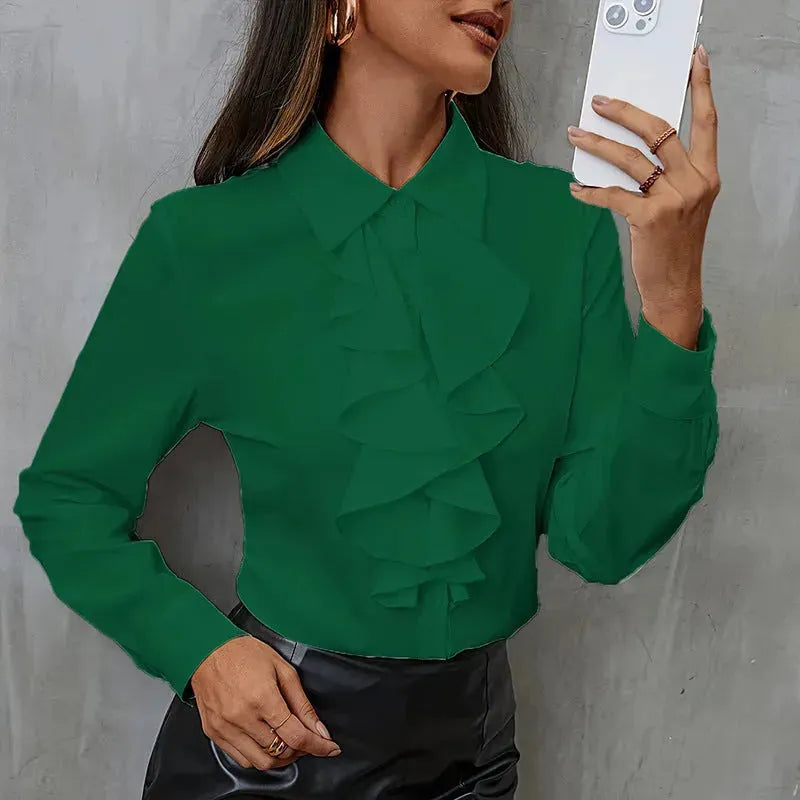New Long Sleeve Business Work Office  Chiffon Blouse Shirt Women - EX-STOCK CANADA