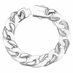Spliced White Ceramic Cuban Link Chain Bracelet - EX-STOCK CANADA