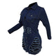 Chic Fashion Fitted Ripped Long Sleeve Jeans Denim hip dress - EX-STOCK Canada