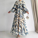 Elegant Printed Mum Long Maxi Dress - EX-STOCK Canada