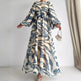 Elegant Printed Mum Long Maxi Dress - EX-STOCK Canada