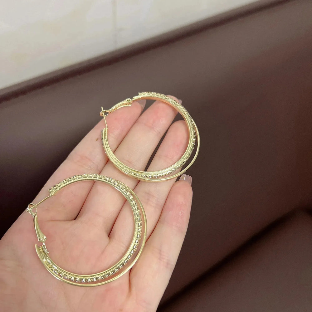 Diamond Simple Bracelet Eardrop Earring Korean Simple Temperamental - EX-STOCK CANADA