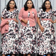 2pcs Fashion floral Print Blazer dress suit - EX-STOCK CANADA