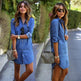 Mila - Casual Mini Denim jeans Dress - EX-STOCK CANADA