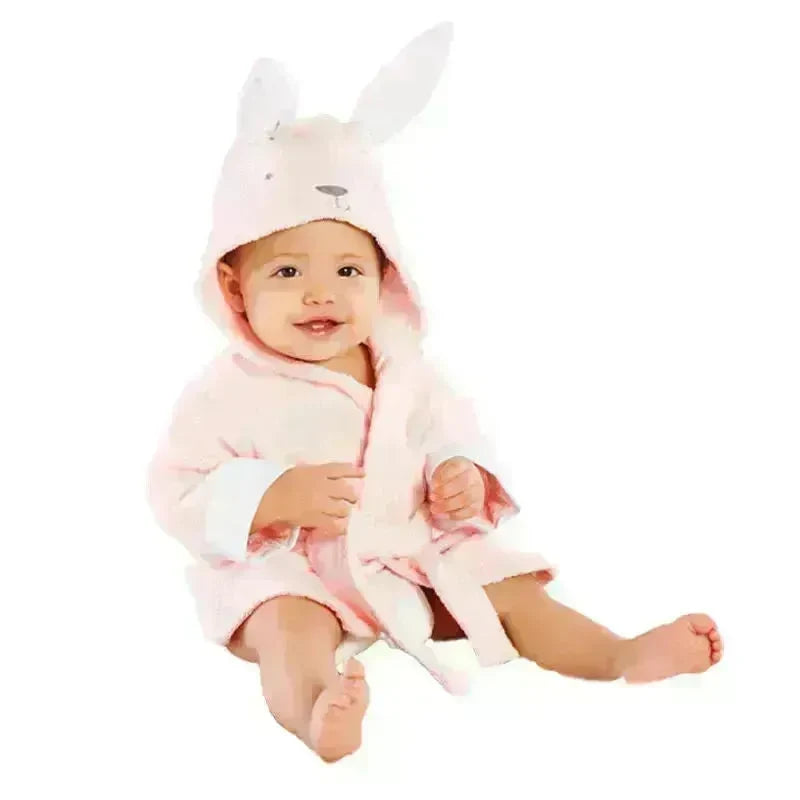 Infant Fashion Simple Cartoon Animal Fleece Bathrobe - EX-STOCK CANADA