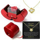 Fashion Jewelry Box Red Apple Christmas Gift Necklace Eternal Rose For Girl Mother's Day Valentine's Day Gifts With Artificial Flower Rose Flower Jewelry Box - EX-STOCK CANADA