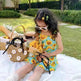 Casual Summer Floral cotton dress for baby girl - EX-STOCK CANADA