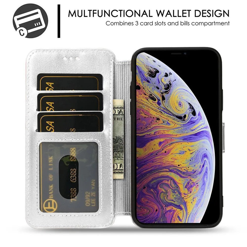 Soft TPU Custom Phone case Flip Card Holder iphone case - EX-STOCK CANADA
