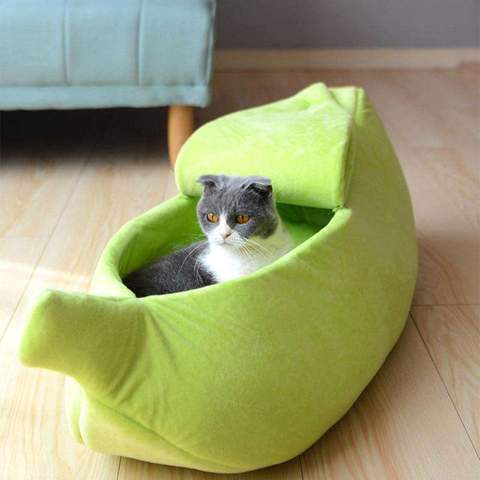 Pet House Dog Bed Banana Shape Dog House Cute Pet Kennel Nest Warm Dog Sofas Sleeping Bed EX-STOCK Canada 