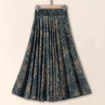 Floral patterned skirt on a beige background