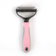 Pet Dematting Comb – Stainless Steel Knot Remover for Dogs & Cats | Pink & Blue