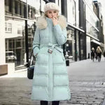 Women's Mid Length Fur Hoodie Winter Jacket Coat - EX-STOCK CANADA