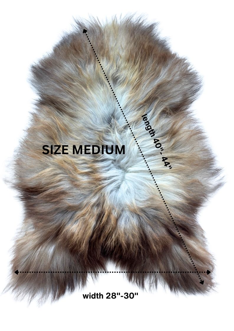 Rare Rusty Grey Icelandic Sheepskin 