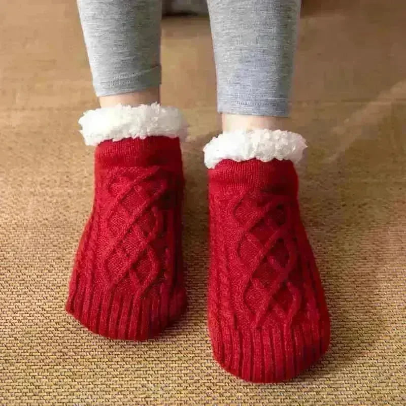 Winter Knitted Plush Floor Socks Home Warm Non-slip Carpet Socks Women - EX-STOCK CANADA