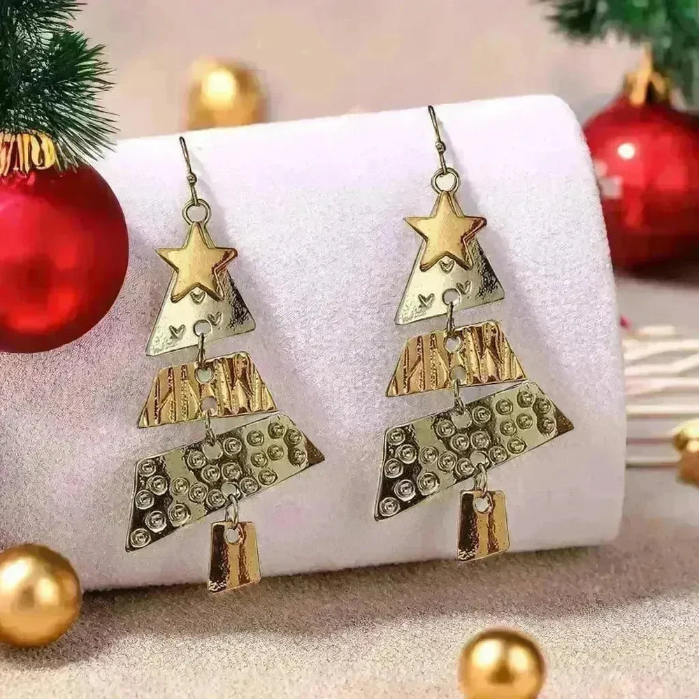 Christmas Tree Necklace And Earrings Fashion Pendant Necklace Suit - EX-STOCK CANADA