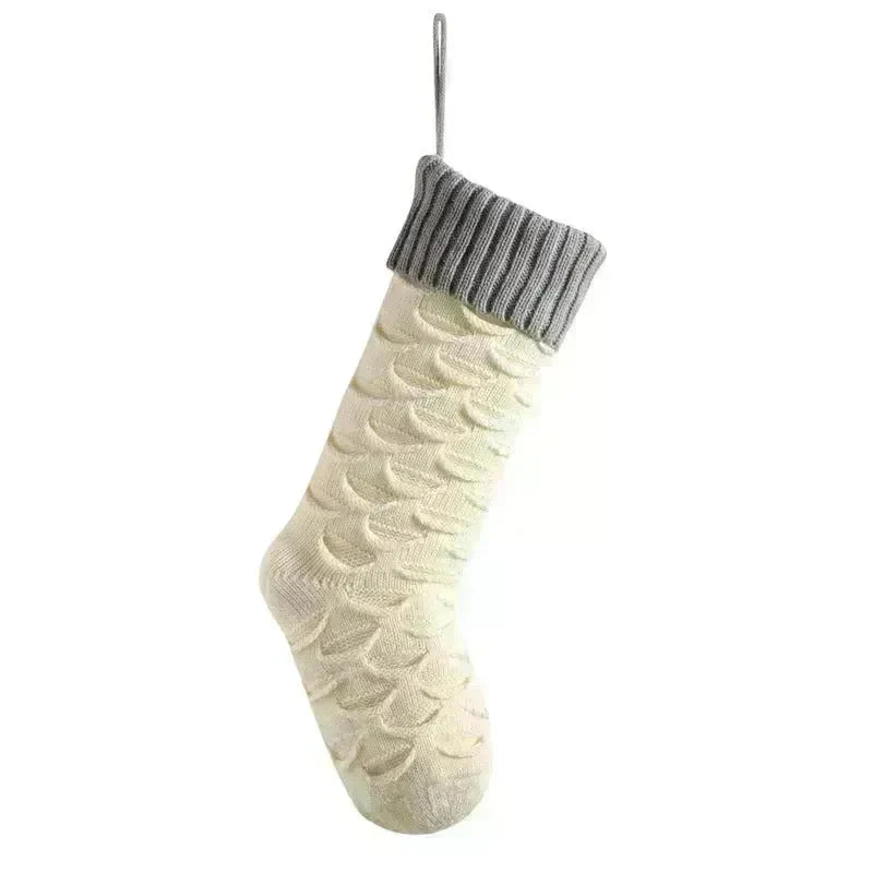 Christmas Gift Bag Decorative Socks Knitted Hanging Decoration - EX-STOCK CANADA