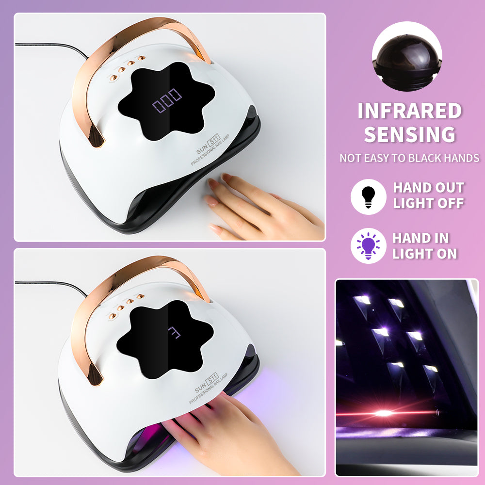 UV LED Nail Lamp, Professional UV Nail Dryer Light For Gel Nails With 57 Beads, Fast Curing Gel Polish Lamp Auto Sensor 4 Timer Setting, Nail Art Drying Tools For Fingernail And Toenail EX-STOCK Canada 