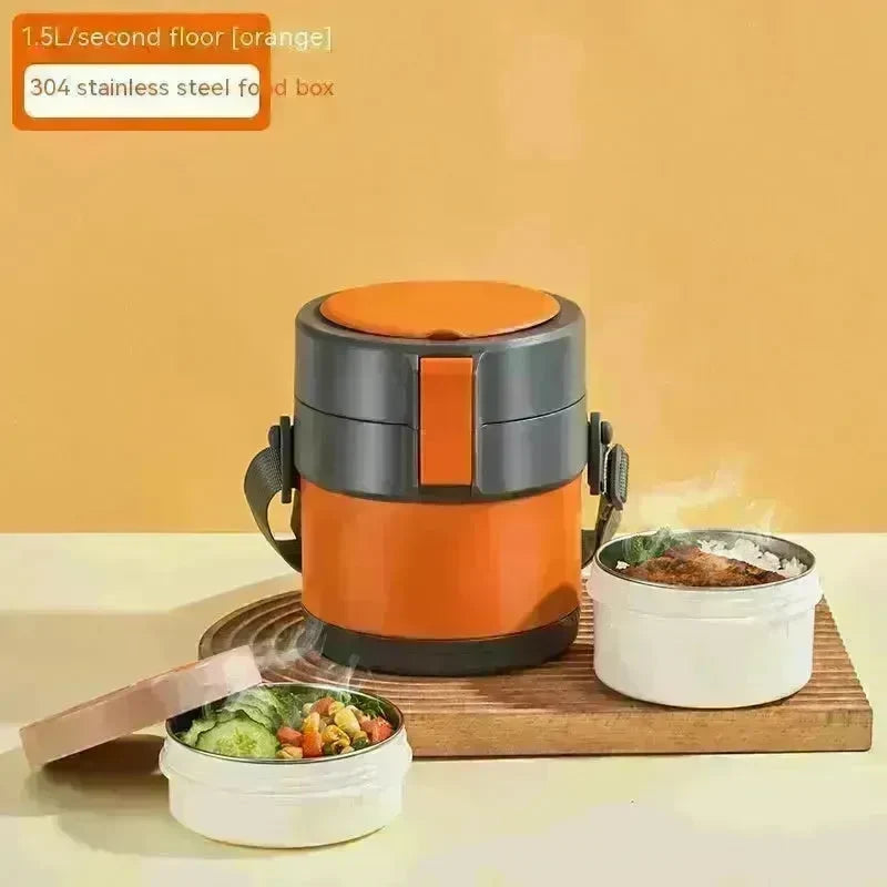 304 Stainless Steel Large Capacity Vacuum Thermal Insulated Lunch Box - EX-STOCK CANADA