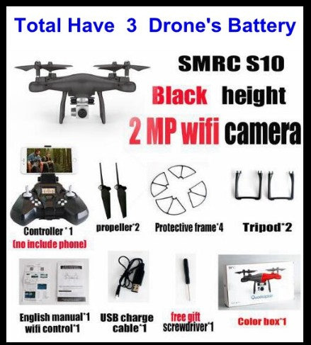 Sales Promotion WiFi 2MP Camera With S10 SMRC FPV Quadcopter Drone Helicopter UAV Micro Remote Control Toy RACER KIT Aircraft EX-STOCK Canada 