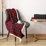 Blanket Lambswool Plaid Plain Cover Blanket Nap Blanket Nap Blanket EX-STOCK Canada 