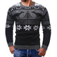 Christmas fawn deer Knit Cashmere sweater for men - EX-STOCK Canada