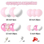 104-Piece Pink & White Balloon Garland Arch Kit – Wedding, Birthday & Baby Shower Party Decoration Set