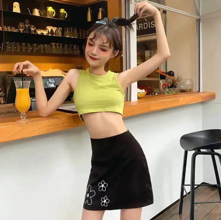 Summer Halter neck tank Tops and Skirt Outfit set - EX-STOCK CANADA