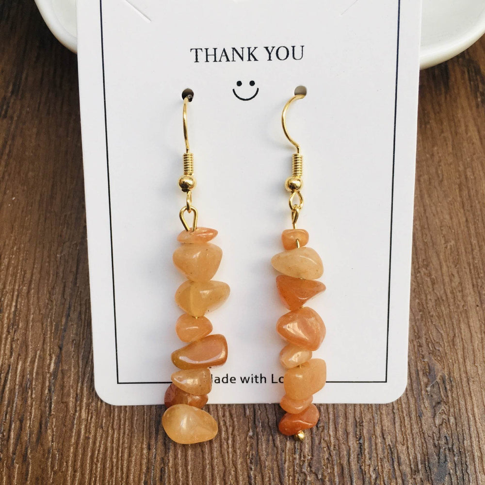 Handmade DIY Natural Crystal Stone Beaded Earrings - EX-STOCK Canada