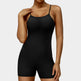 Thin Strap Yoga Clothes Shorts Suit Nude Feel One-piece Workout Top - EX-STOCK CANADA