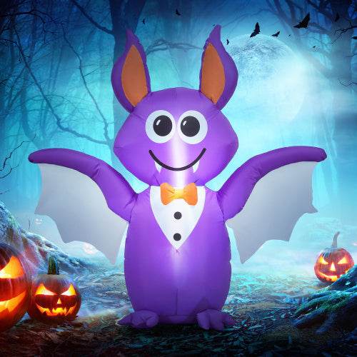 Outsunny 6ft Inflatable Halloween Decoration Bat, Blow Up Outdoor LED Yard Display, Waterproof - EX-STOCK Canada