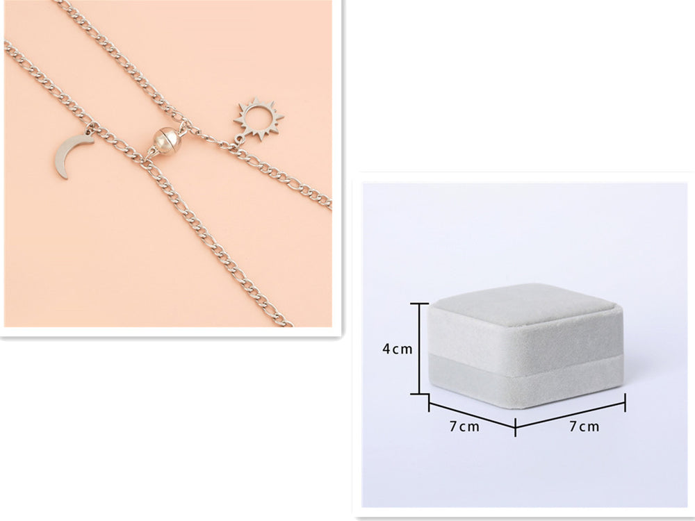 Stainless Steel Sun Moon Ball Magnetic Attachment Couple Bracelet - EX-STOCK Canada