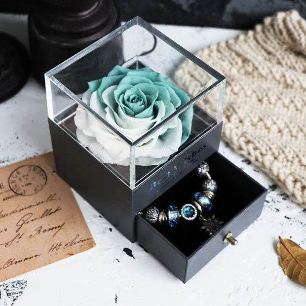 Eternal Flower Rose Jewelry Box for Birthday Presents Valentines Day Wedding Gift Box - EX-STOCK Canada