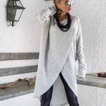New Fashion Autumn Winter Front Split Sweater Tunic Top Women - EX-STOCK Canada