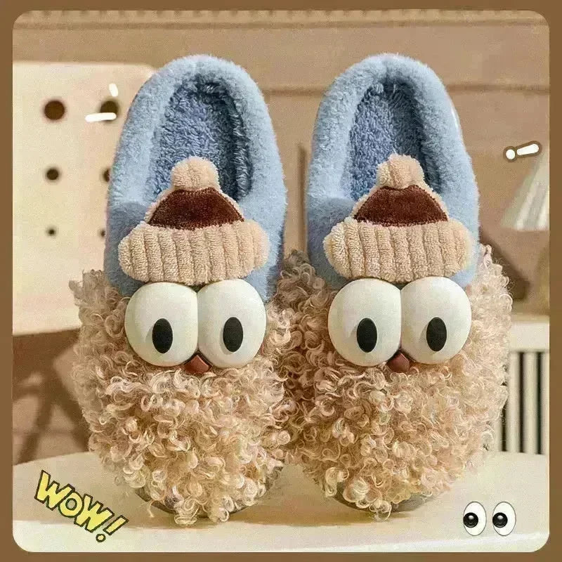 Cartoon Bearded Santa Claus Slippers Home Warm Non-slip Plush   Cotton Shoes Christmas Couple Floor Bedroom Slipper Women Men - EX-STOCK CANADA