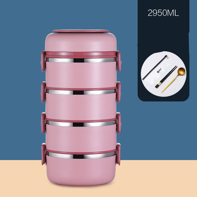 304 Stainless Steel Insulated Barrel Multi-layer Lunch Box EX-STOCK