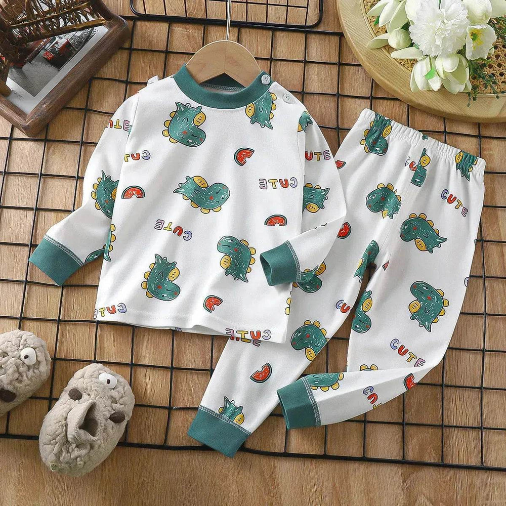 Unisex Children's Two piece Sleepwear Cotton Autumn Clothes Long Johns Pajamas for Kids - EX-STOCK Canada