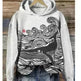 Women Fashion Spring And Autumn Plum Blossom Hooded Super Plus Size Loose-fitting Casual Pullover - EX-STOCK CANADA