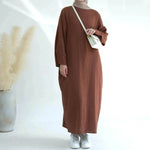Plain Abaya Dress Eid Abaya 2025 Simple cotton abaya - EX-STOCK Canada